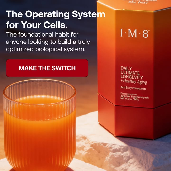 IM8 Global Facebook ad: Longevity Starts at the Cellular Level