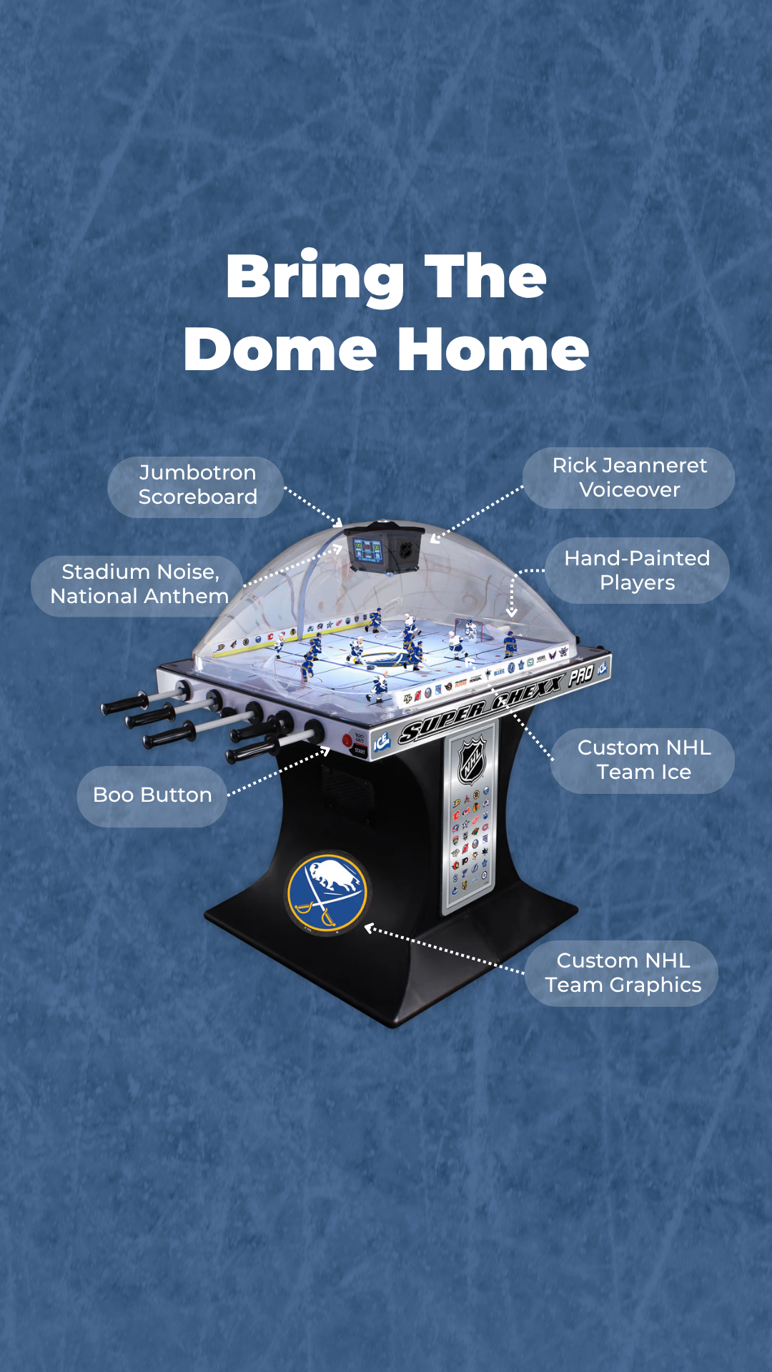 ICE Super Chexx Bubble Hockey Facebook ad