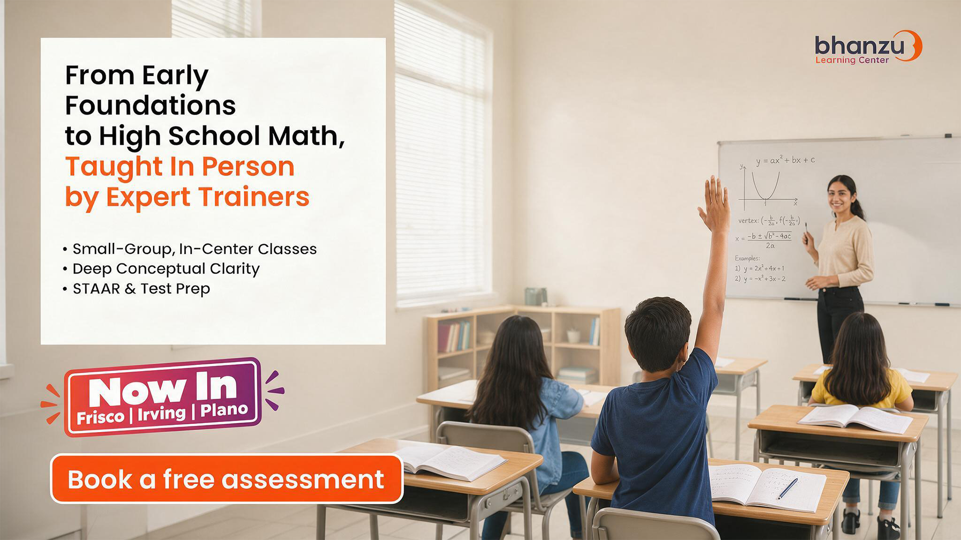 Bhanzu Learning Centers, USA Facebook ad: See Your Child's Math Clearly