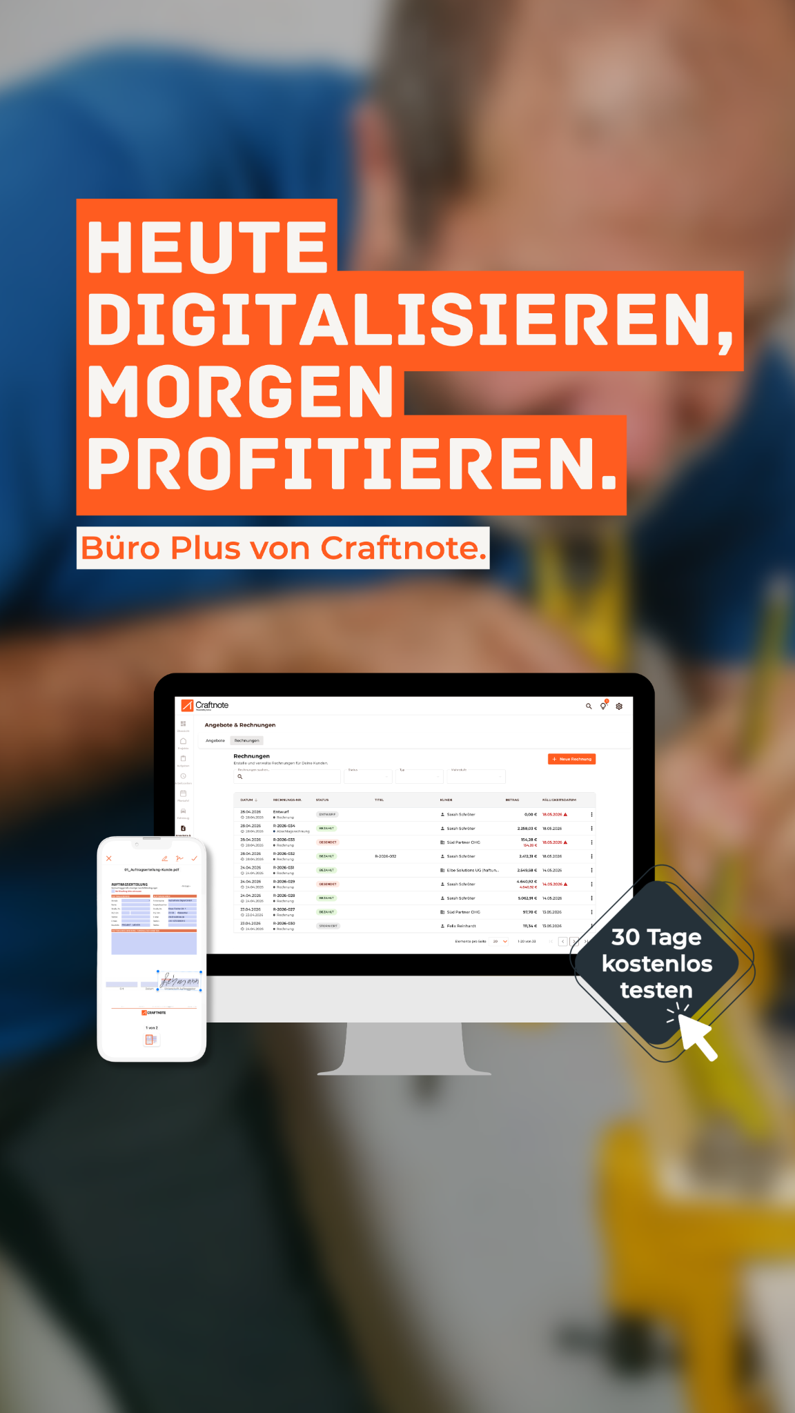 Craftnote - App für Handwerker Facebook ad