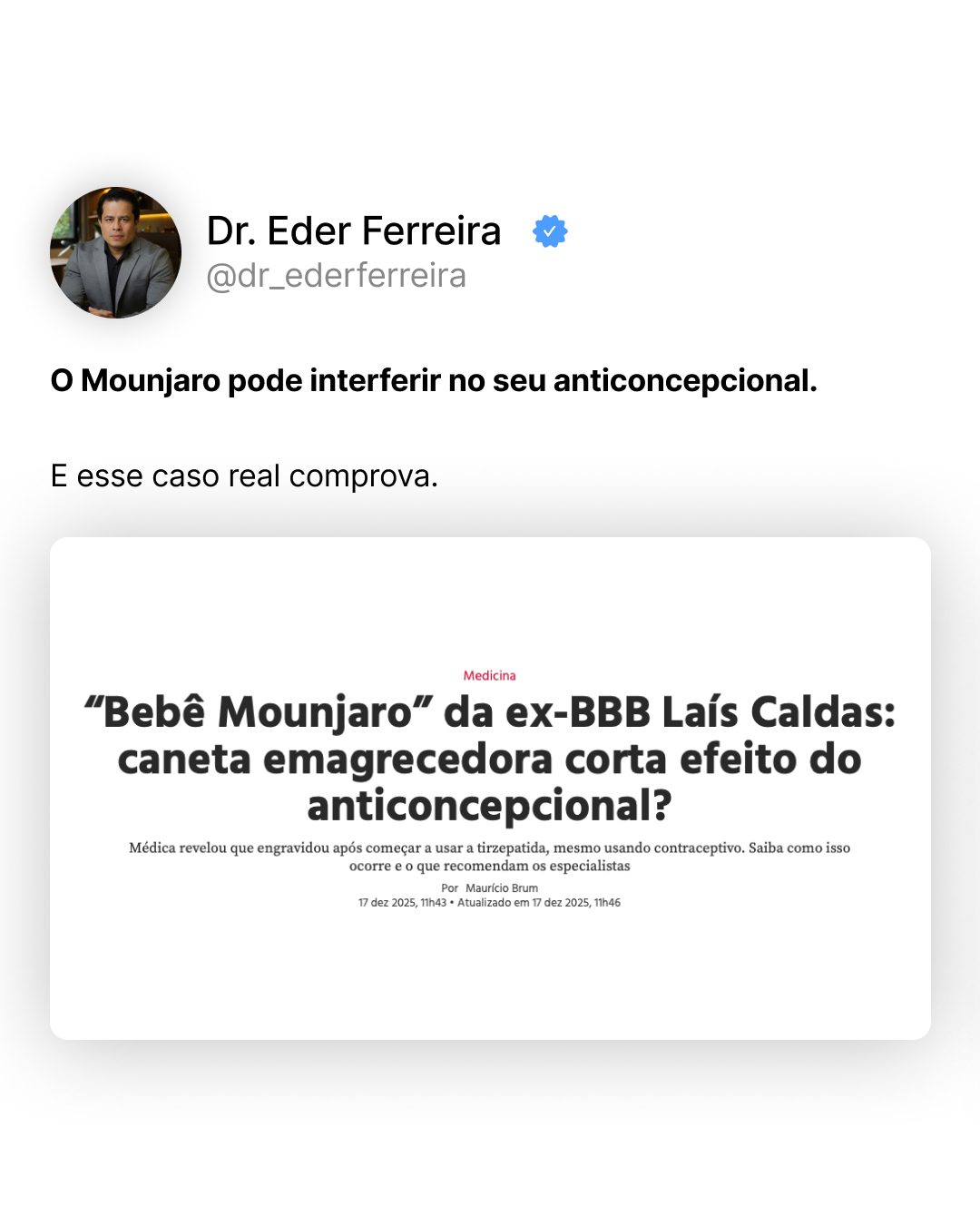 Dr.Eder Ferreira Facebook ad: O Mounjaro está transformando o corpo de milhares…