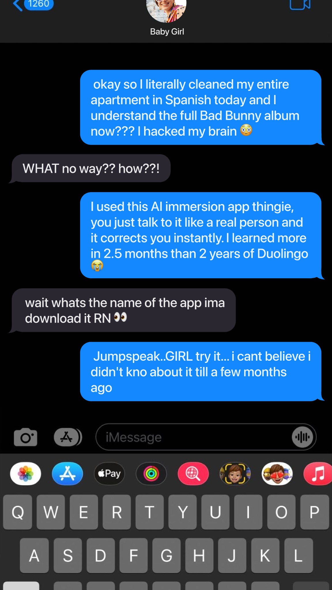 Jumpspeak Facebook ad
