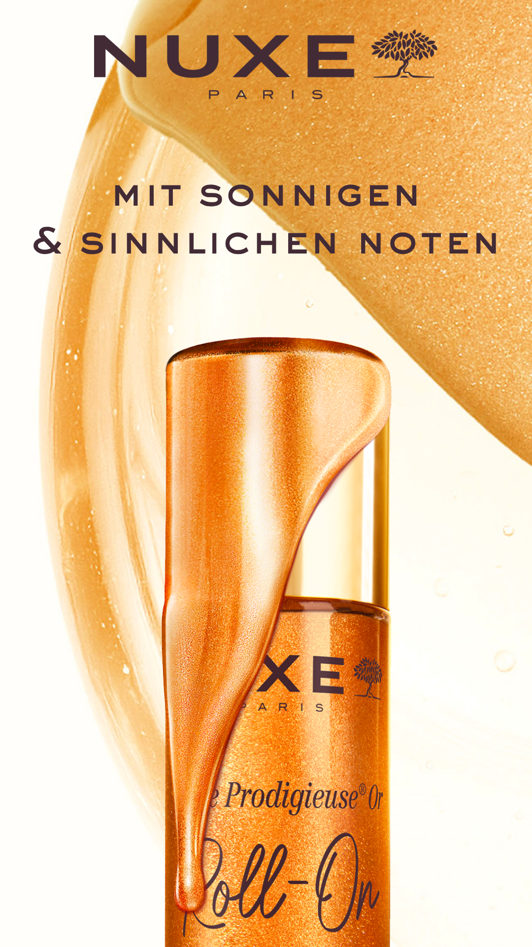 NUXE Facebook ad: Dein Lieblingsöl ab jetzt im Roll-On Format, pflegend…