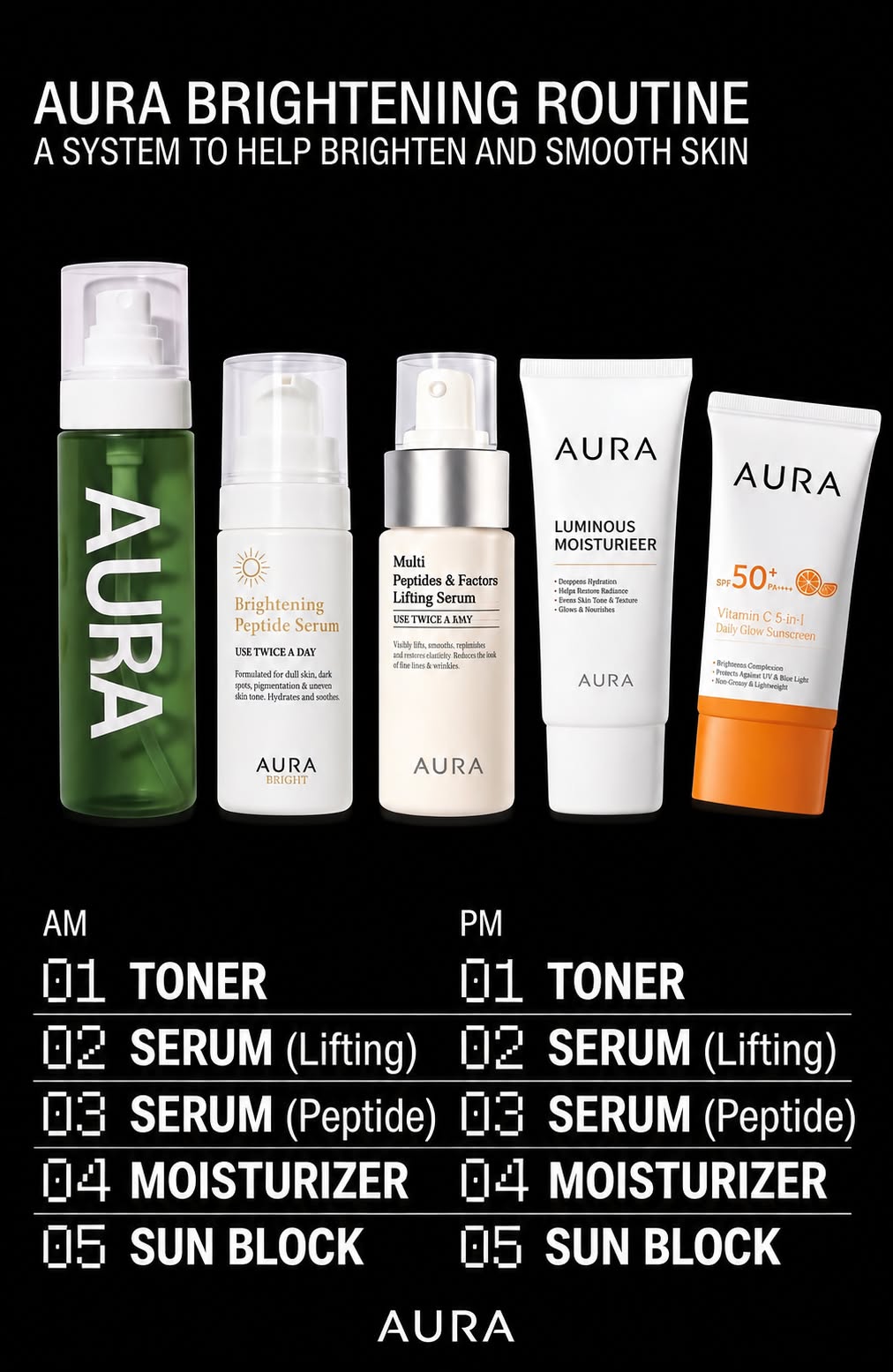Go AURA - Your Skin, Your Way Facebook ad: Take The Quiz