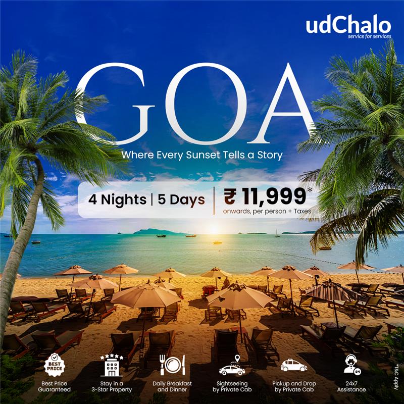 udChalo Facebook ad: Goa Holiday Packages