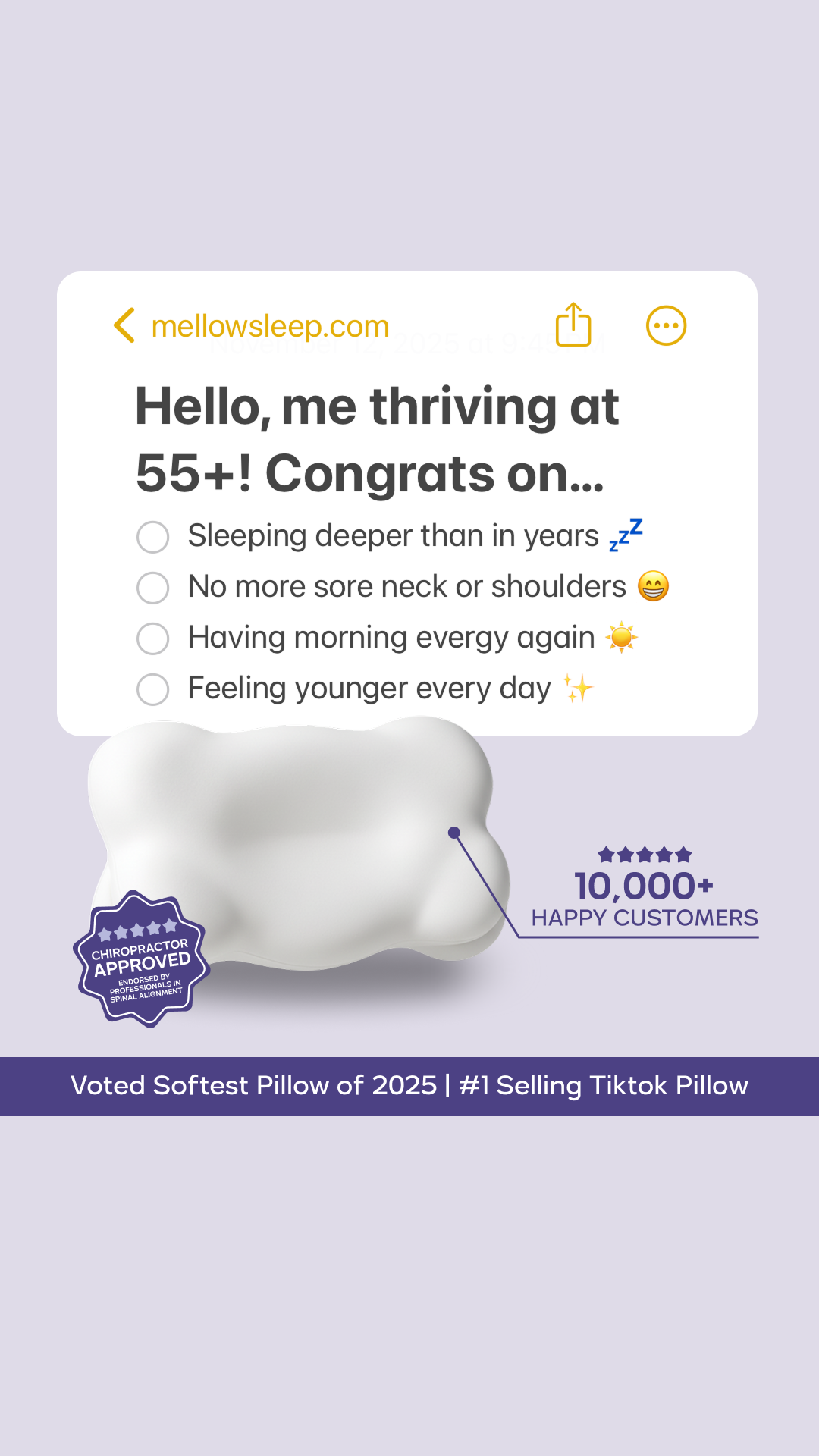 Mellow Cloud Pillow Facebook ad