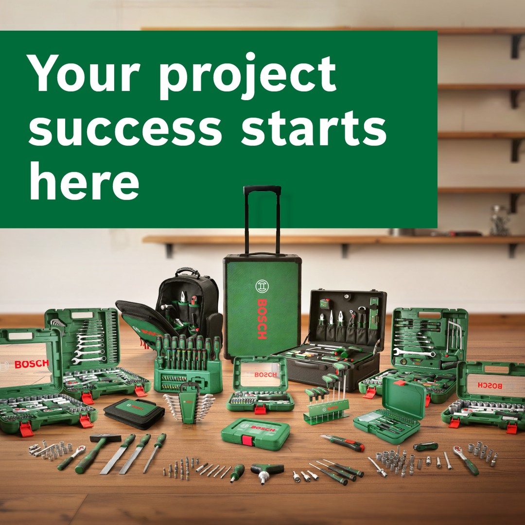 Bosch DIY and Garden Facebook ad: Ready to tackle your next DIY project?
