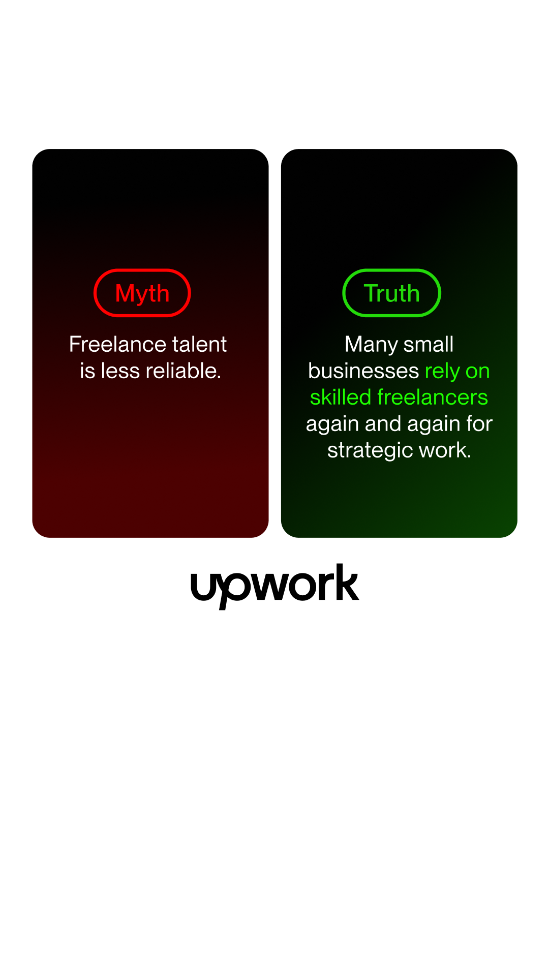 Upwork Facebook ad