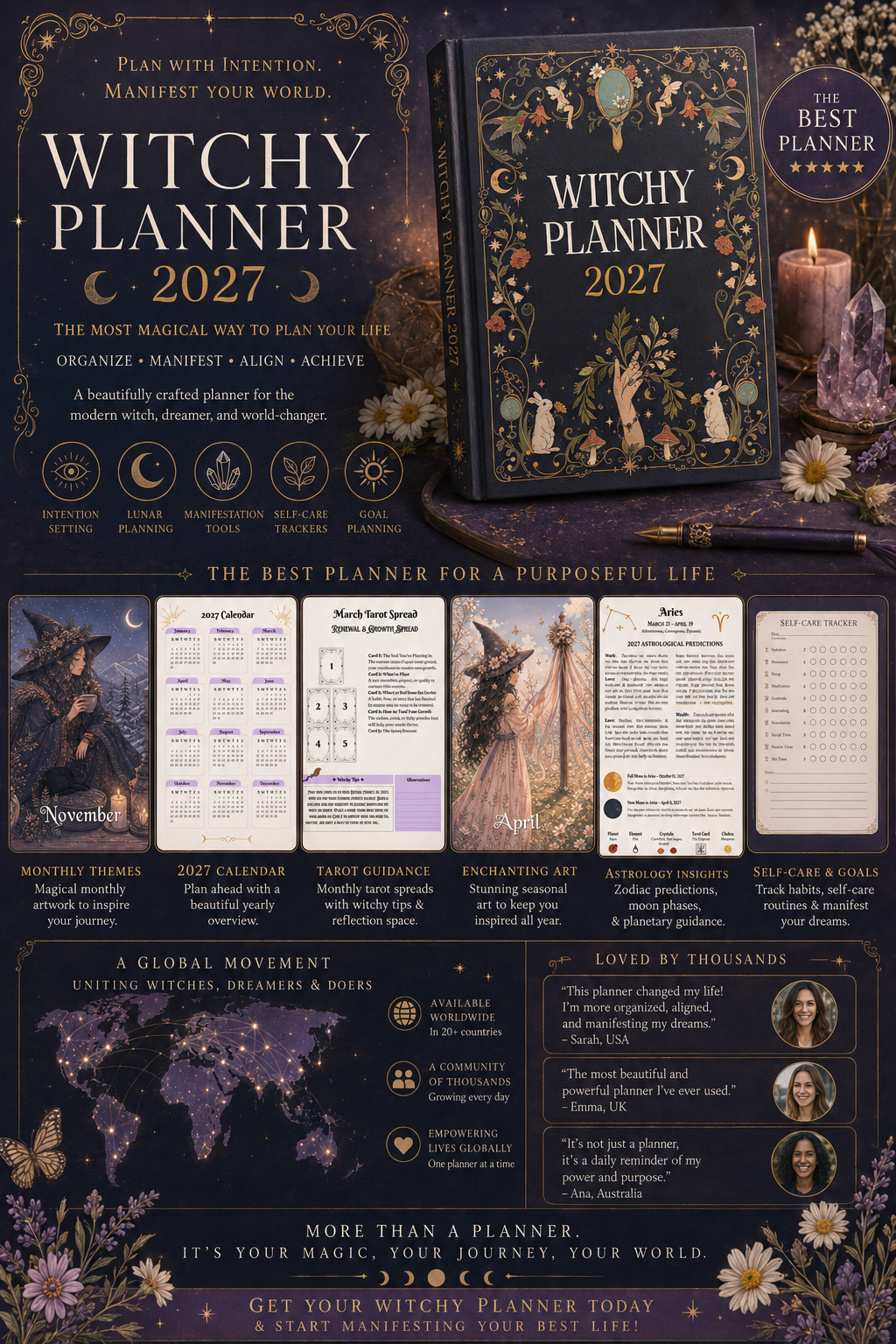 Soul Made Press Facebook ad: 90% OFF 2026 Witchy Planner