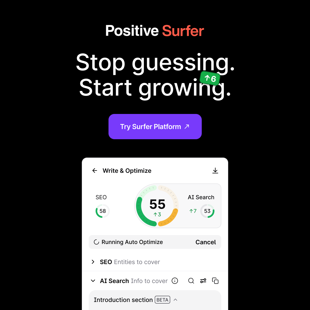 Positive Surfer Facebook ad: Your 7-day trial is still waiting.