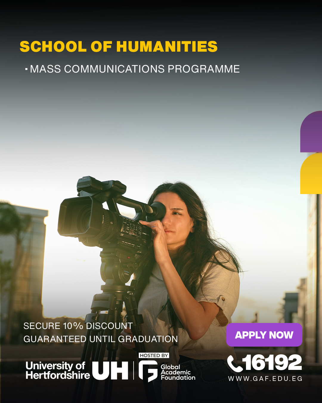 University of Hertfordshire hosted by GAF Facebook ad