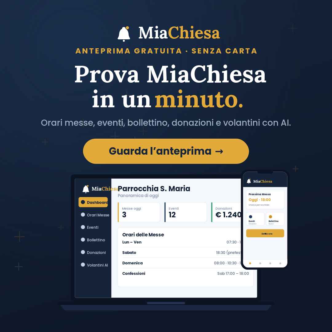 MiaChiesa.it Facebook ad: Prova la demo gratuita