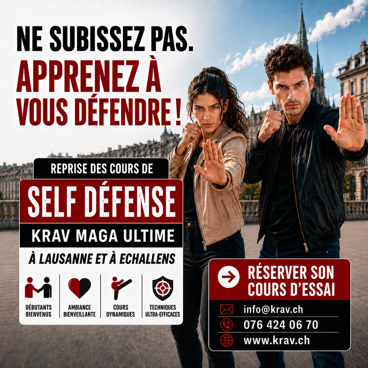 KRAV MAGA Lausanne Facebook ad: Krav Maga Ultime
