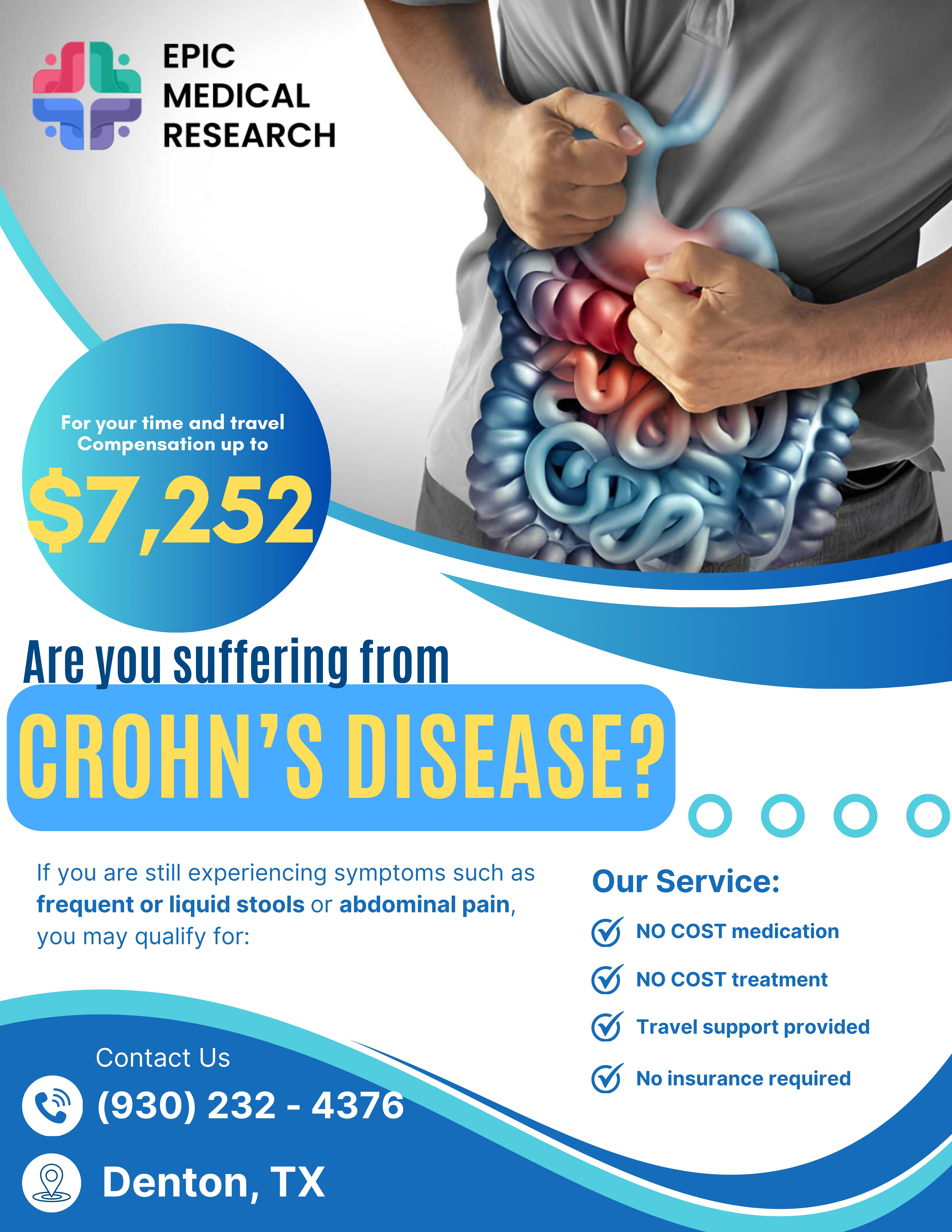 Epic Medical Research Facebook ad: Get Paid Up to $7,252