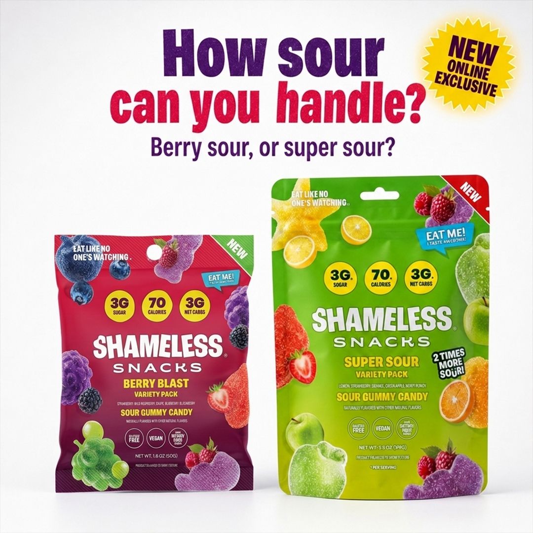 Shameless Snacks Facebook ad