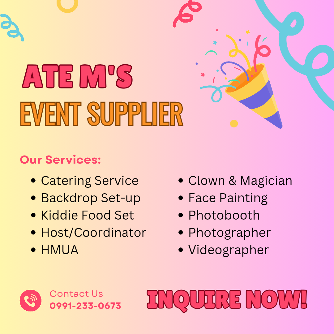 Ate M's DIY PARTY Rentals Facebook ad