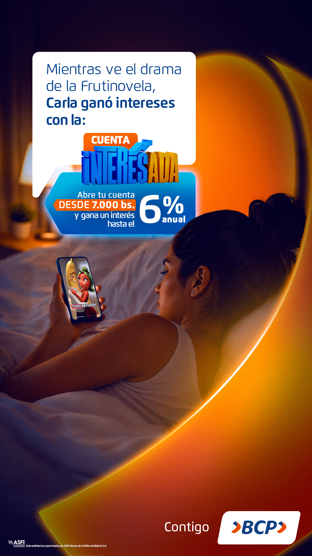 Banco de Crédito de Bolivia Facebook ad: Con la Cuenta Interesada hasta tus maratones de…