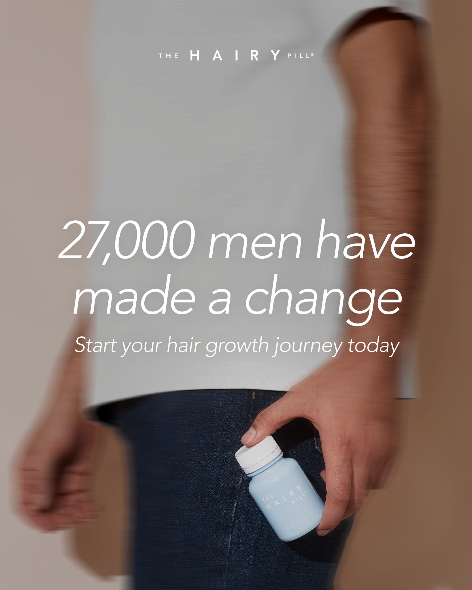 The Hairy Pill Facebook ad: Personalised Hair Loss Treatment