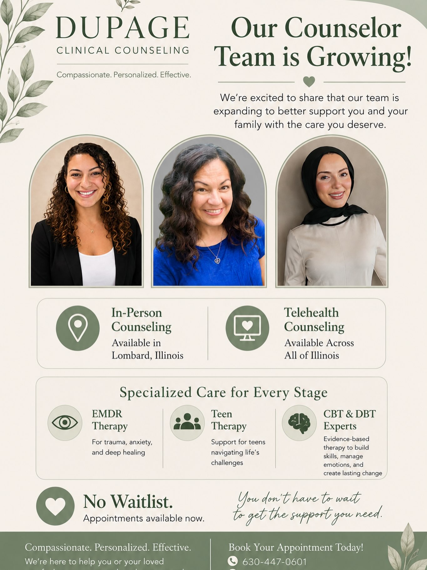 Dupage Clinical Counseling Services Facebook ad: In person Transformative Counseling Lombard, IL & Online…