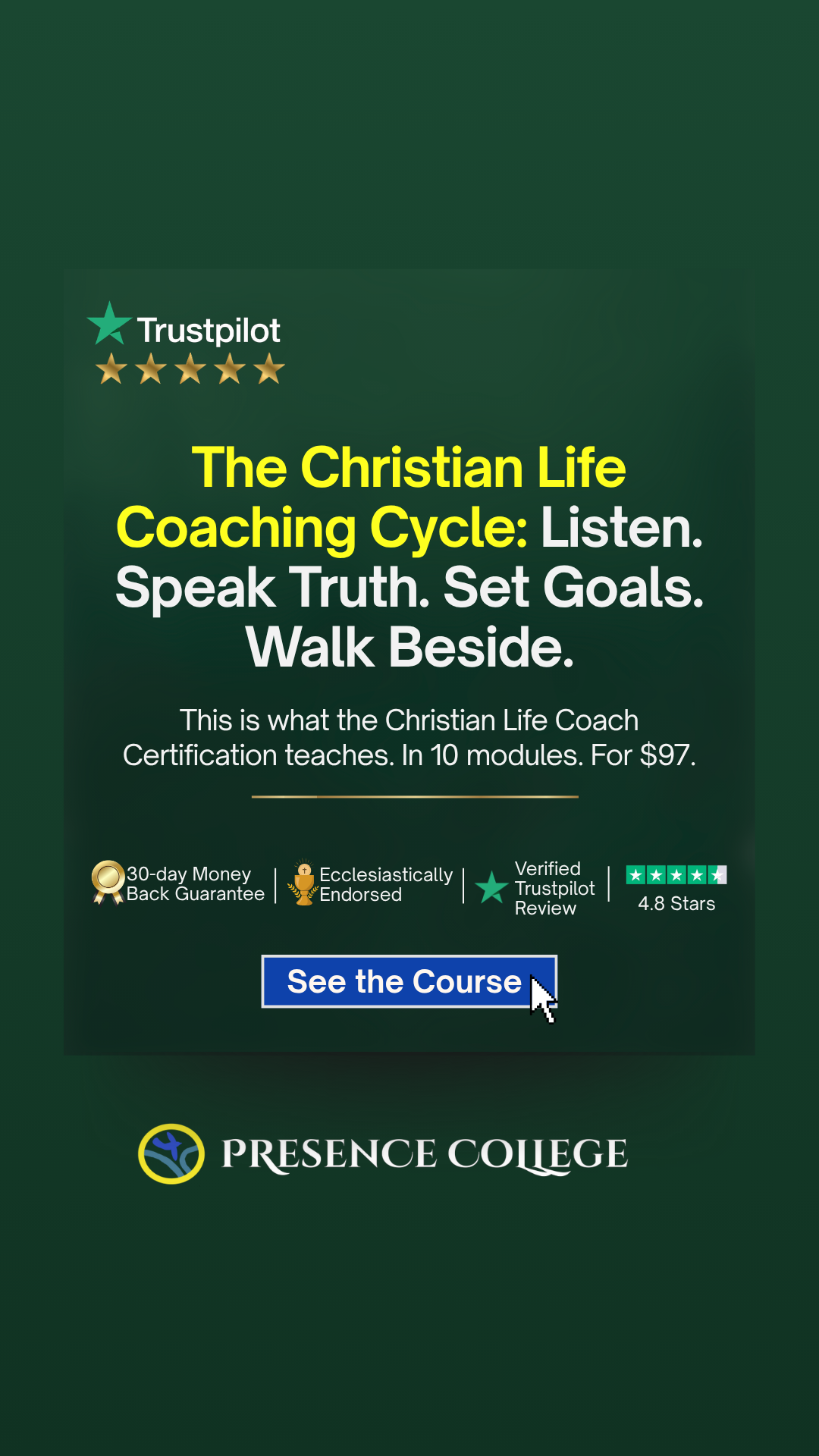 Presence College Facebook ad
