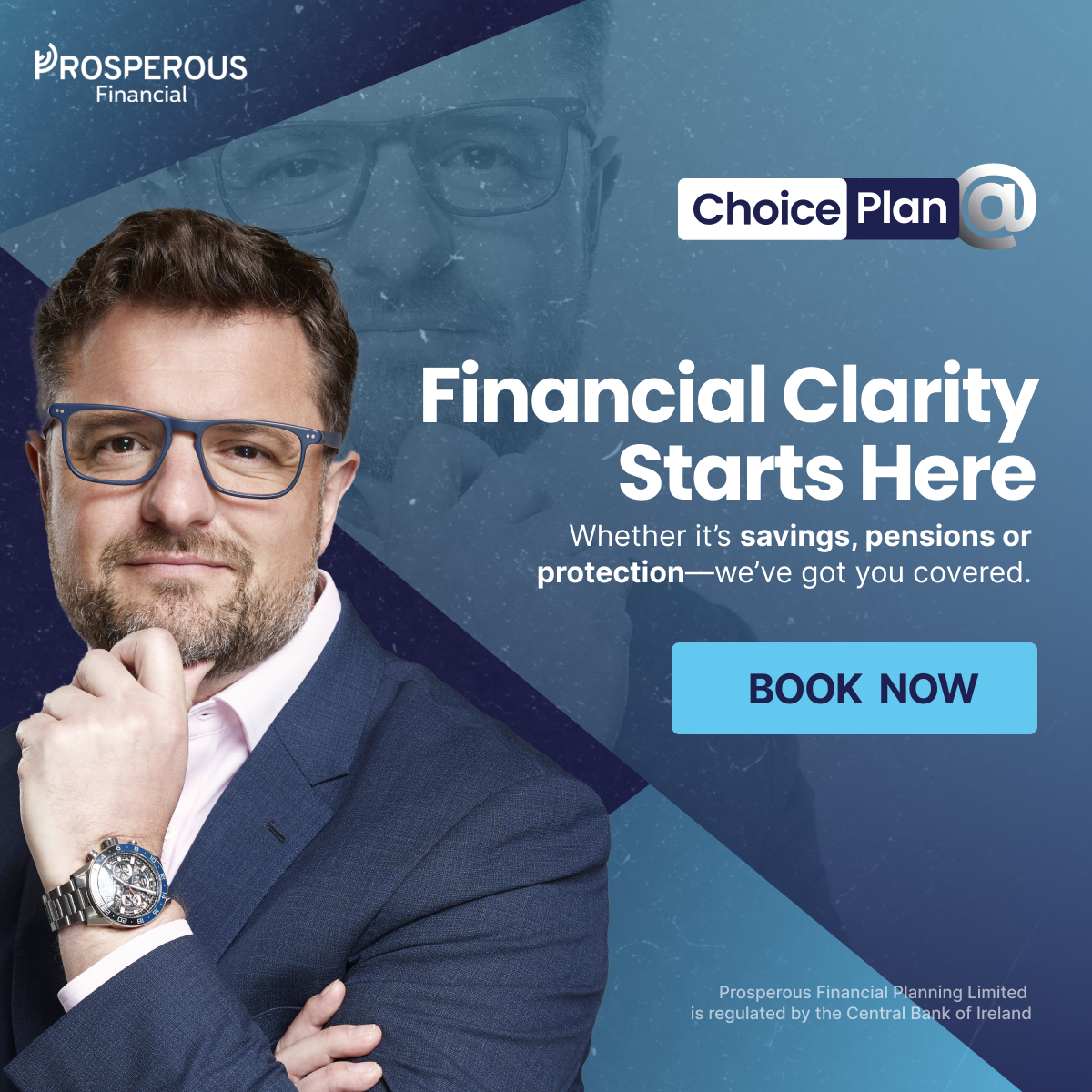Prosperous Financial Facebook ad: Do you squirrel away money each month into…