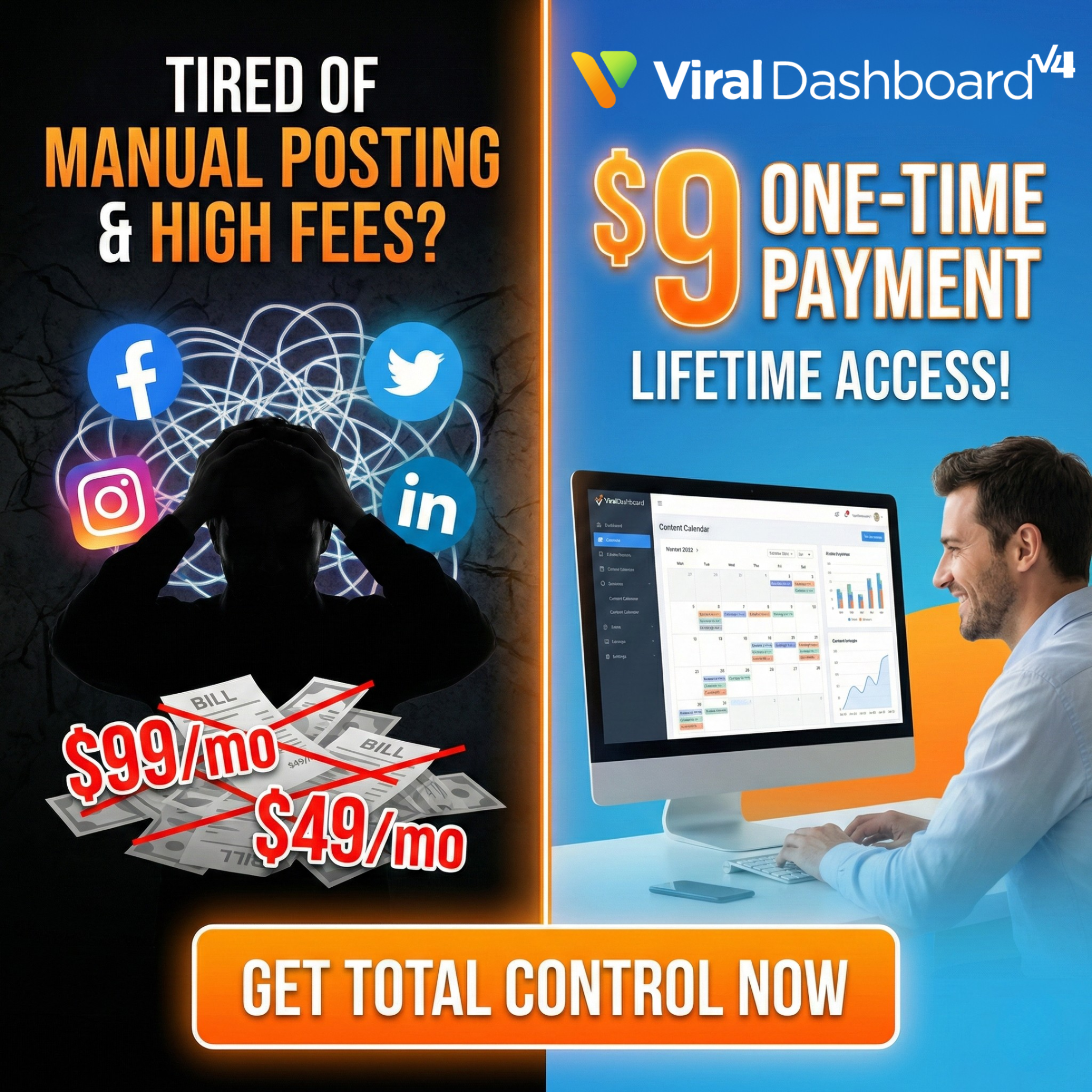 ViralDashboard Facebook ad: Automate Your Social Media Today