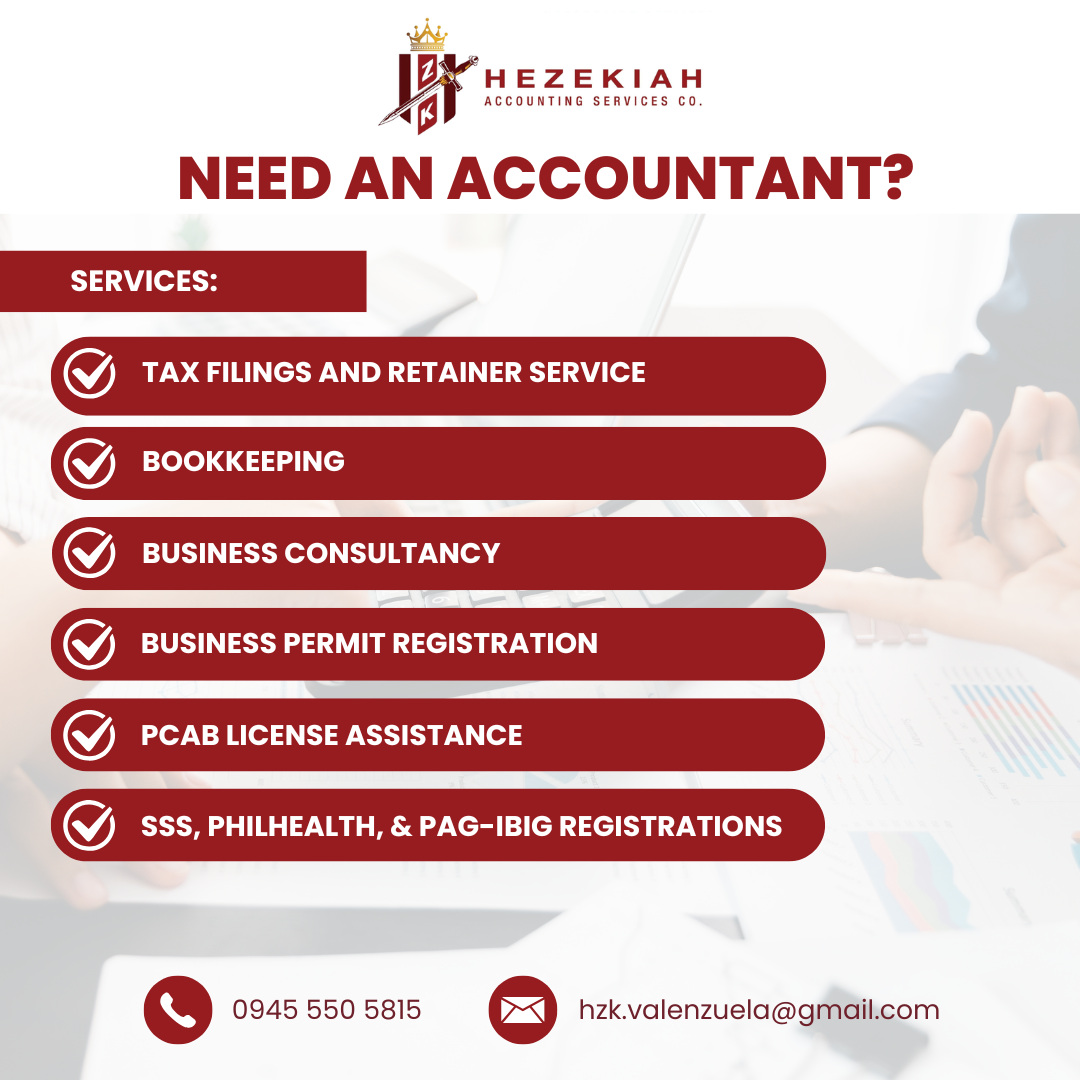 Hezekiah Accounting Services Co. - Valenzuela Branch Facebook ad