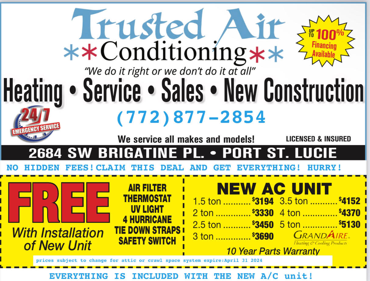 Trusted air conditioning Facebook ad: a Licensed and Insured HVAC company located in…