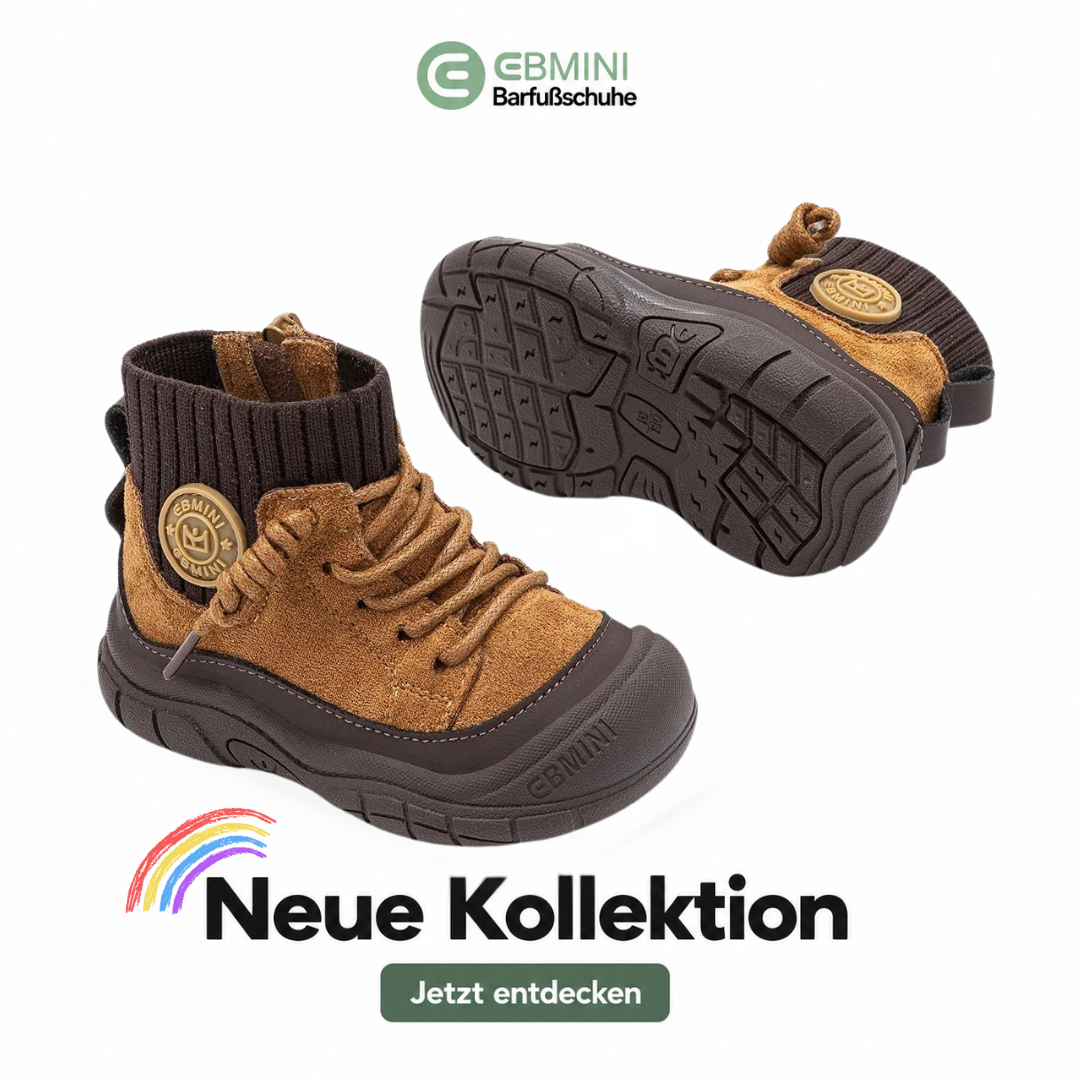 Ebmini - Kids Facebook ad: RUN Barfußstiefel Kinder ultraleicht vegan | EBMINI