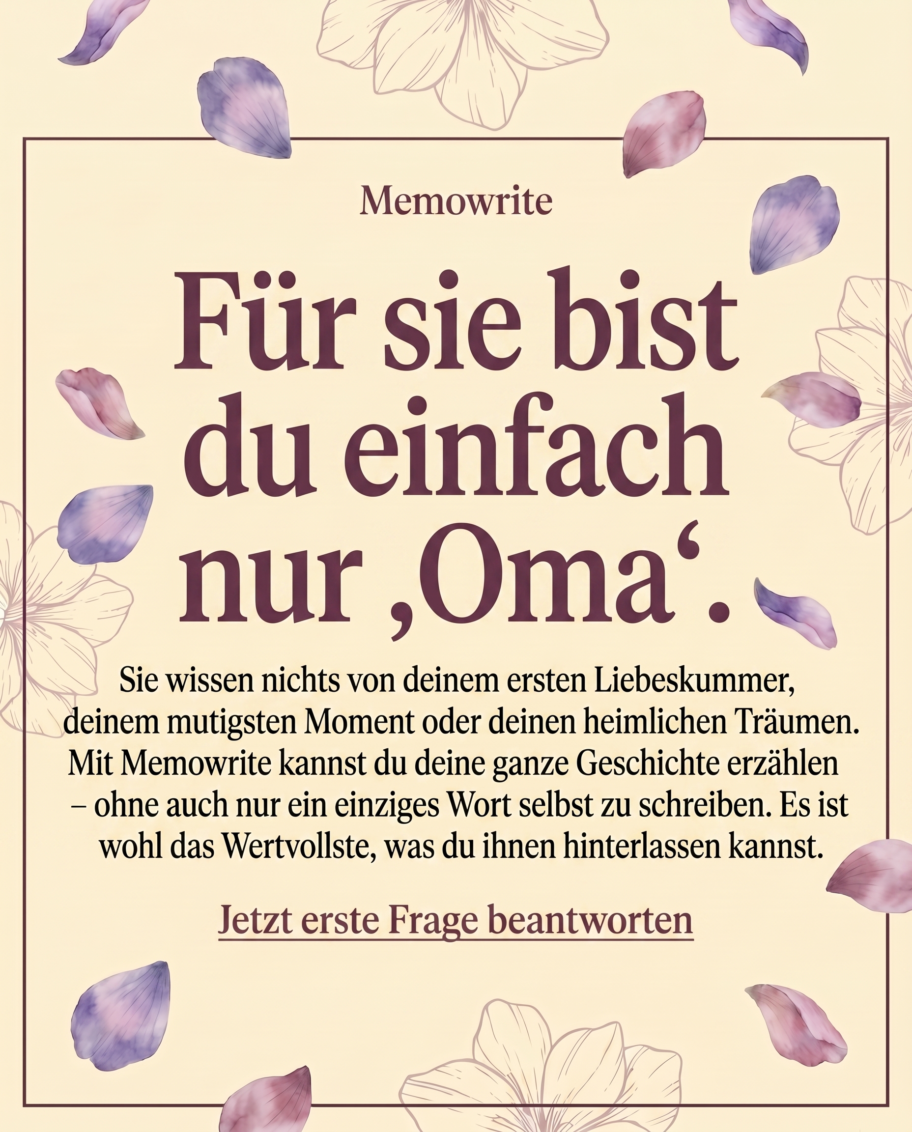 Memowrite Facebook ad