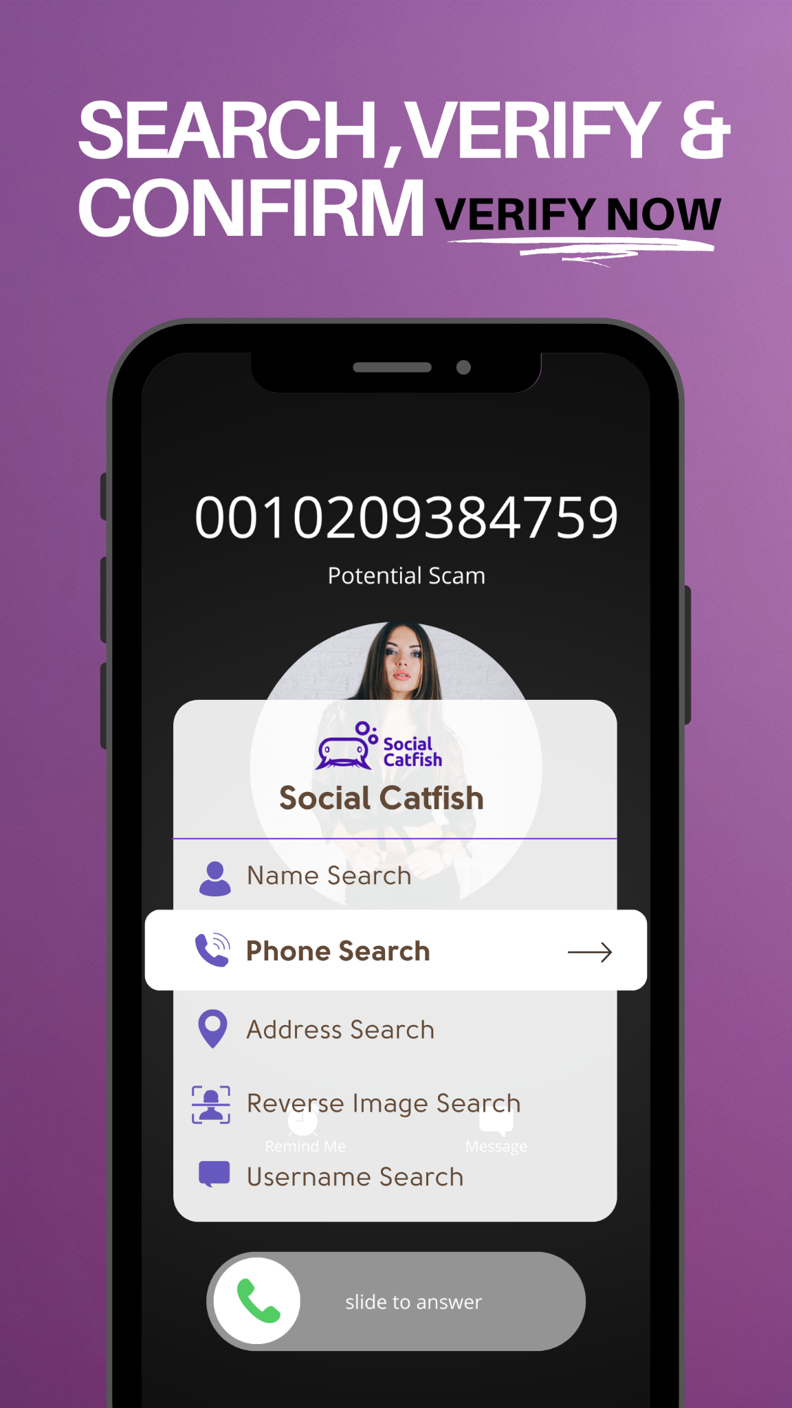SocialCatfish.com Facebook ad