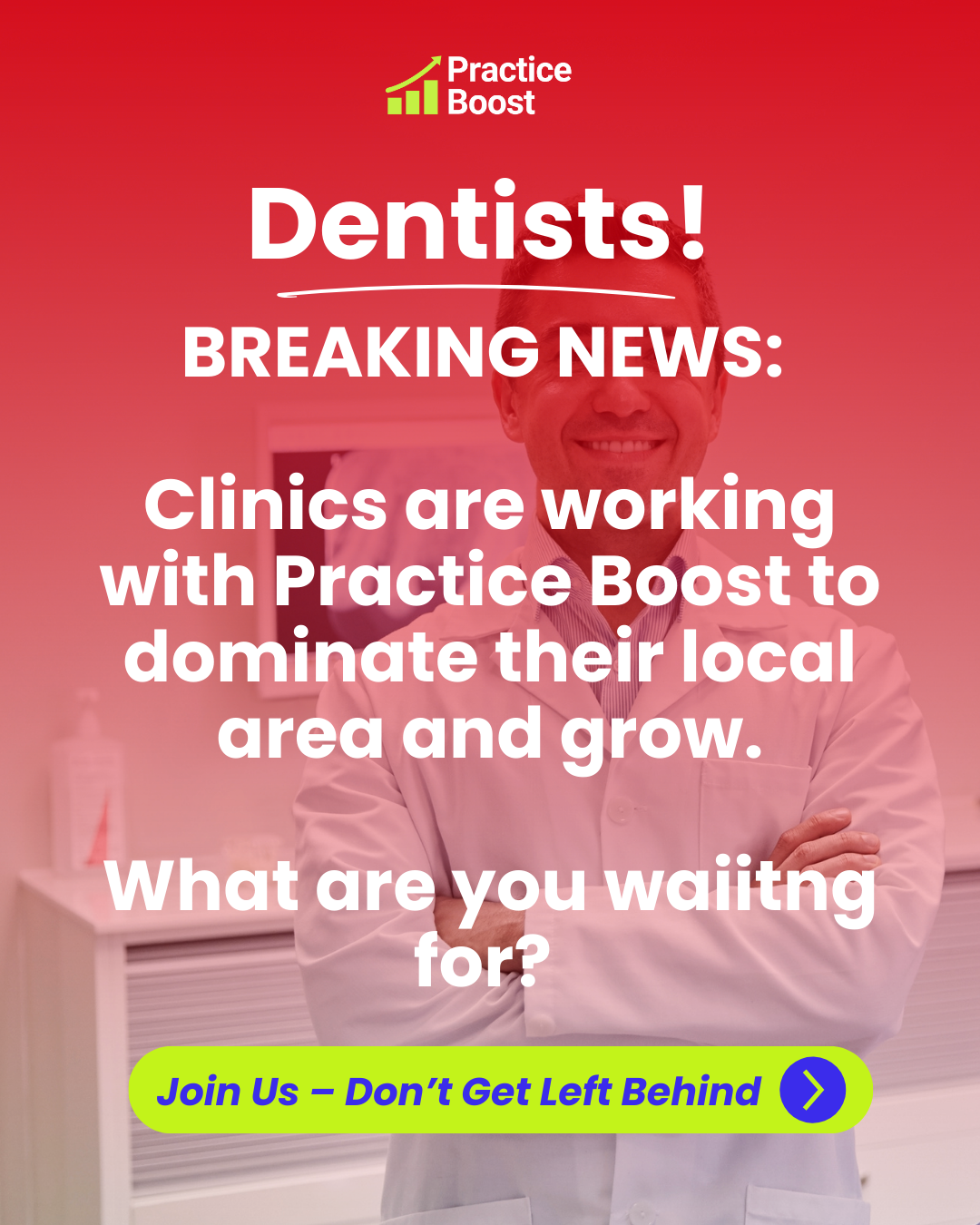 Practice Boost Facebook ad: More Patients with Practice Boost!