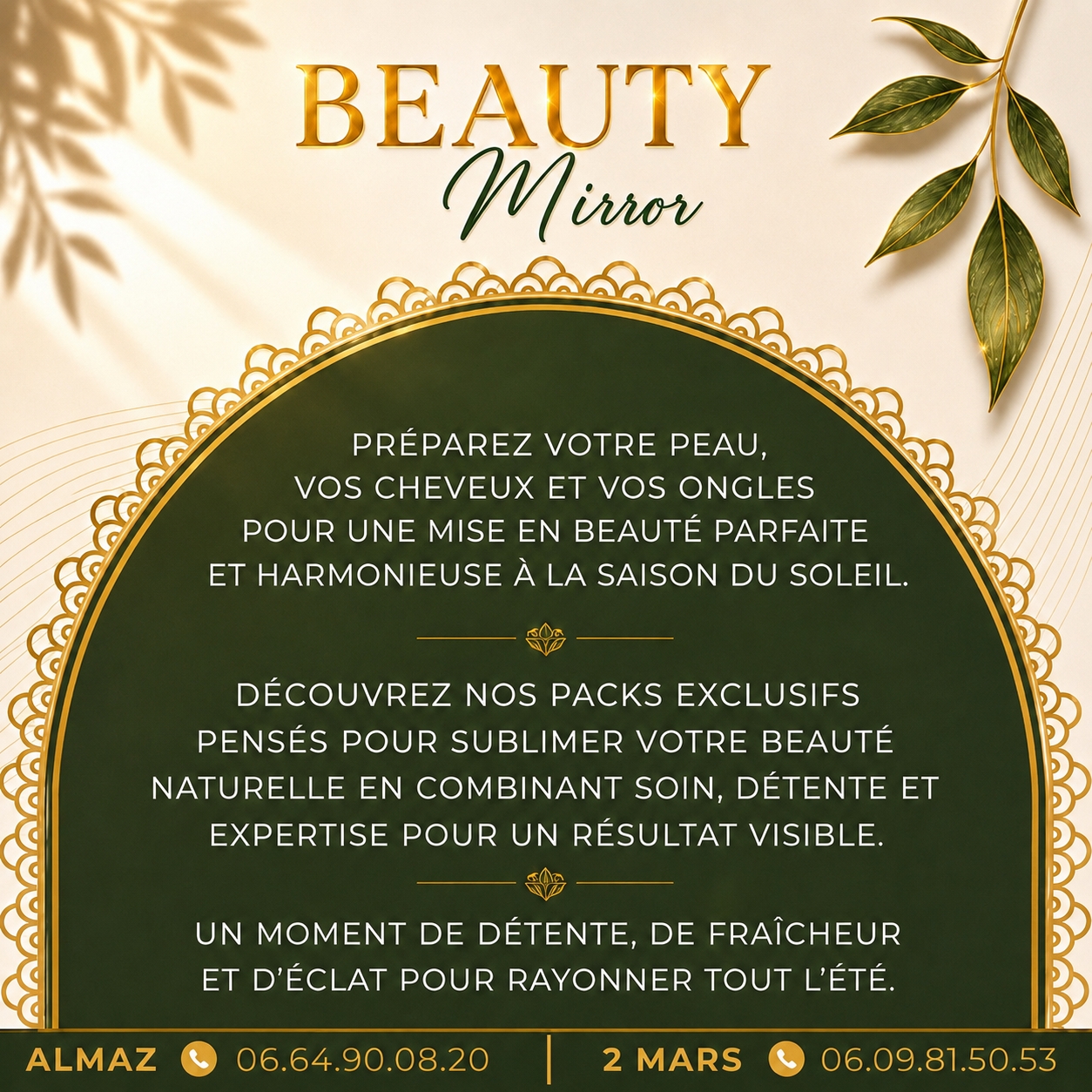 Beauty Mirror - Centre de beauté Facebook ad: SUMMER IS COMING… Préparez-vous à rayonner de la…