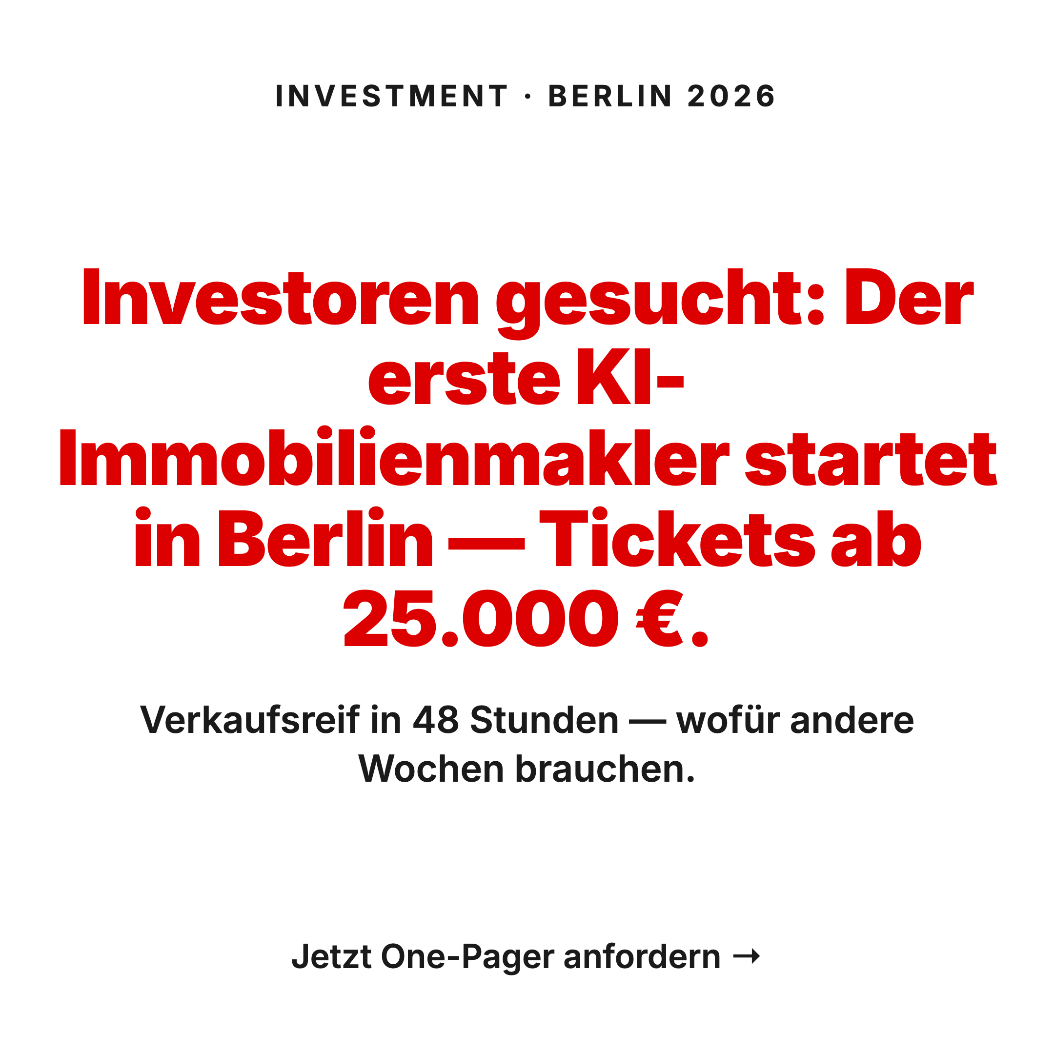 PropTech Ventures Facebook ad: Berlin-Start läuft, jetzt früh dabei