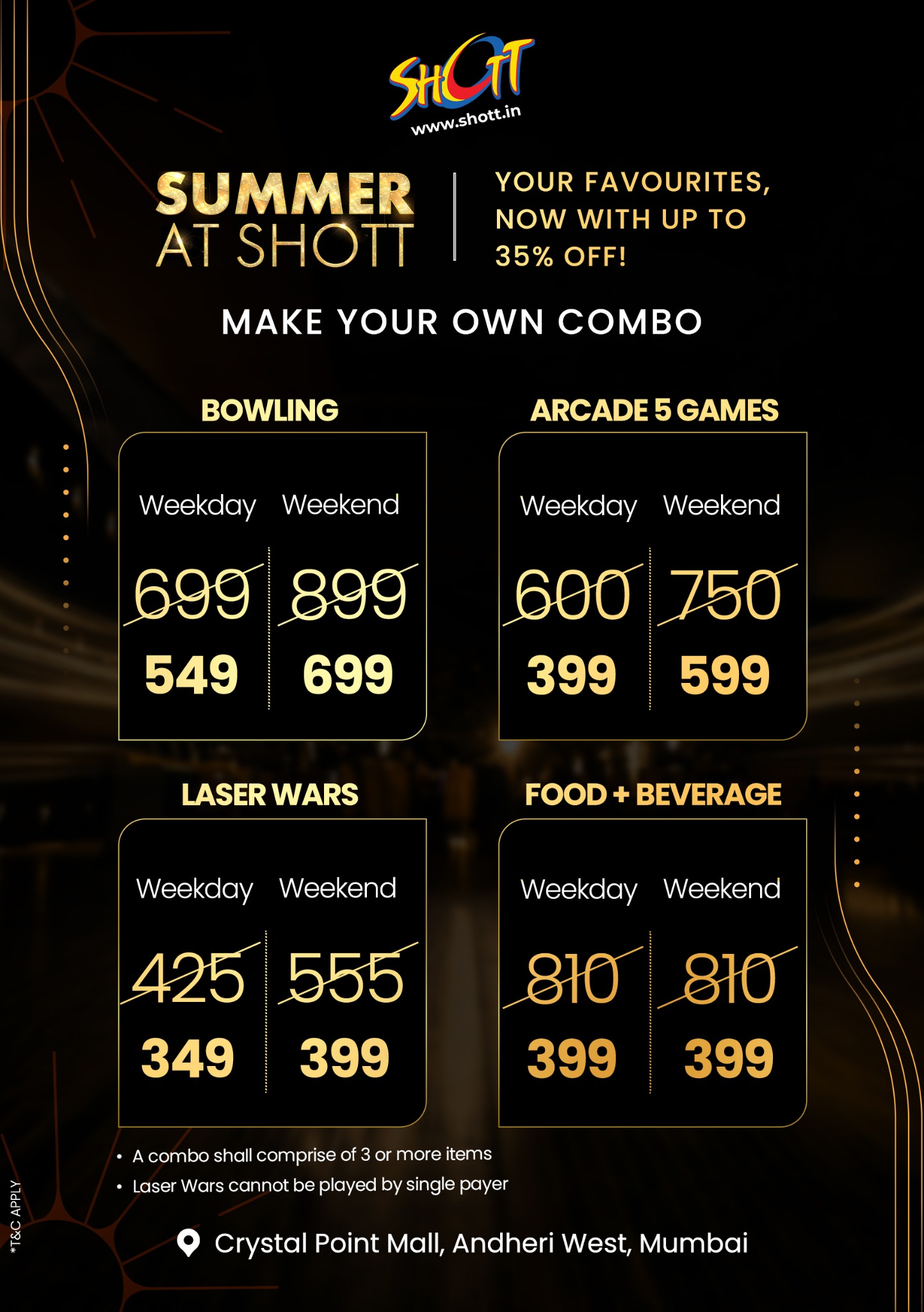 SHOTT Facebook ad: Make Your Own Combo | SHOTT