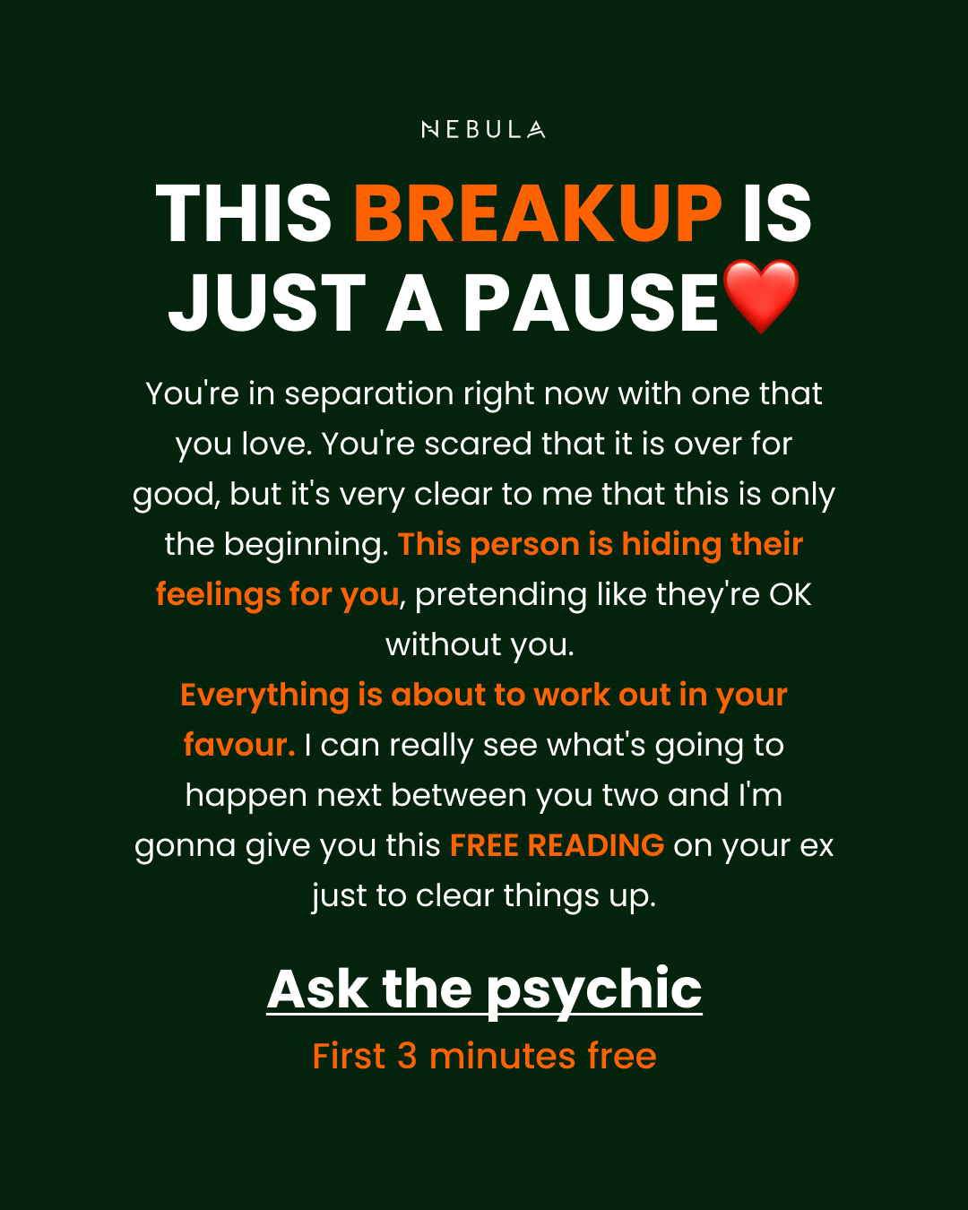 Your Relationship Advisor Facebook ad