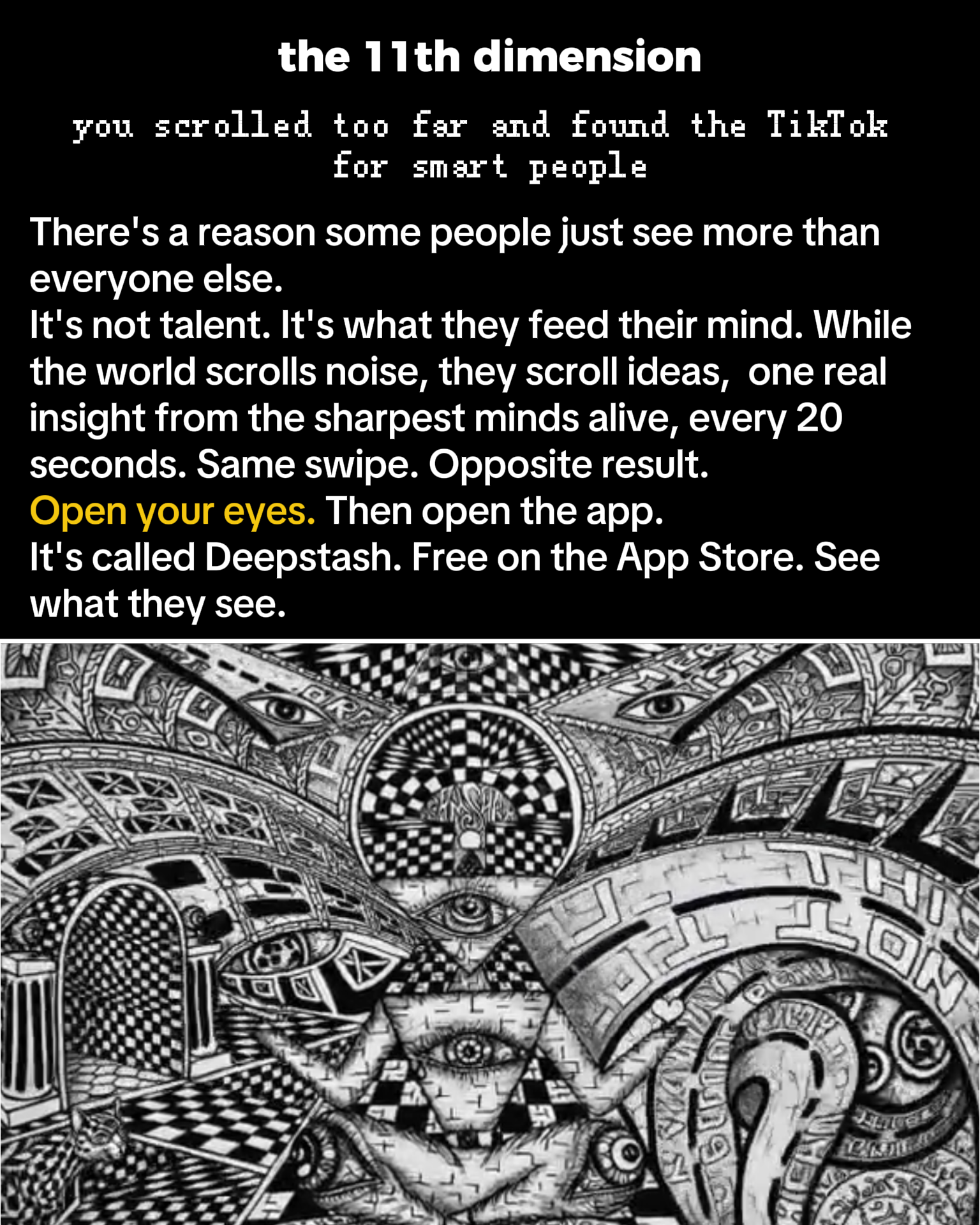 Deepstash Facebook ad