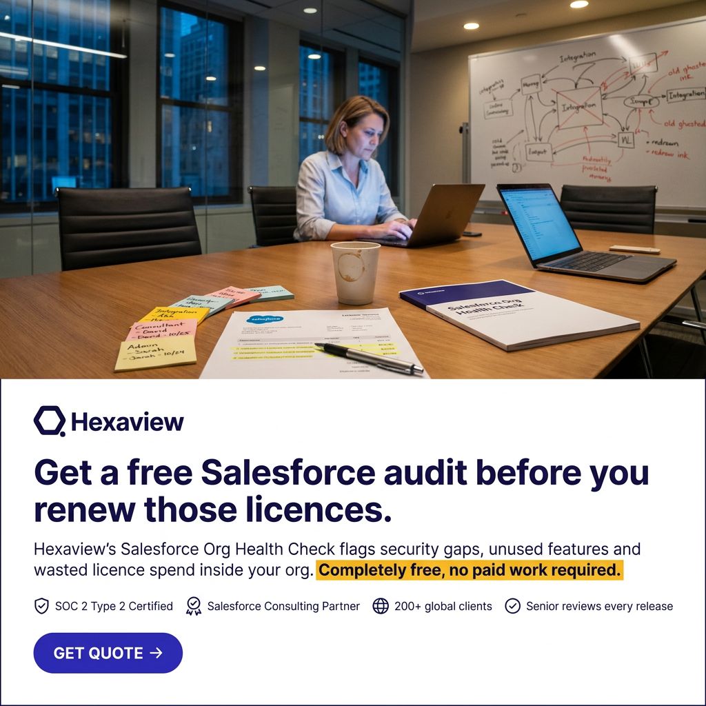 Scalex prime Facebook ad: Free Salesforce Org Audit