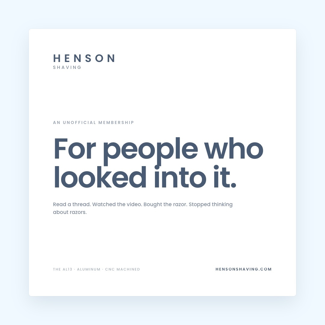 Henson Shaving Facebook ad