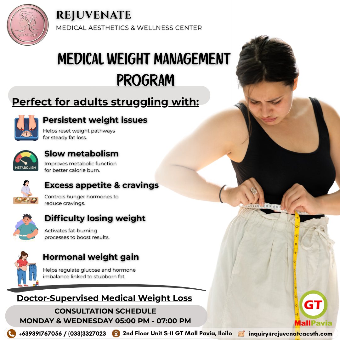 Rejuvenate Medical Aesthetics and Wellness Center Facebook ad: Struggling with stubborn weight that won’t go away?