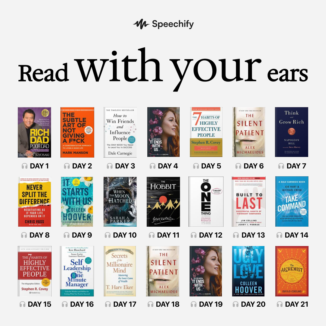 Speechify Facebook ad