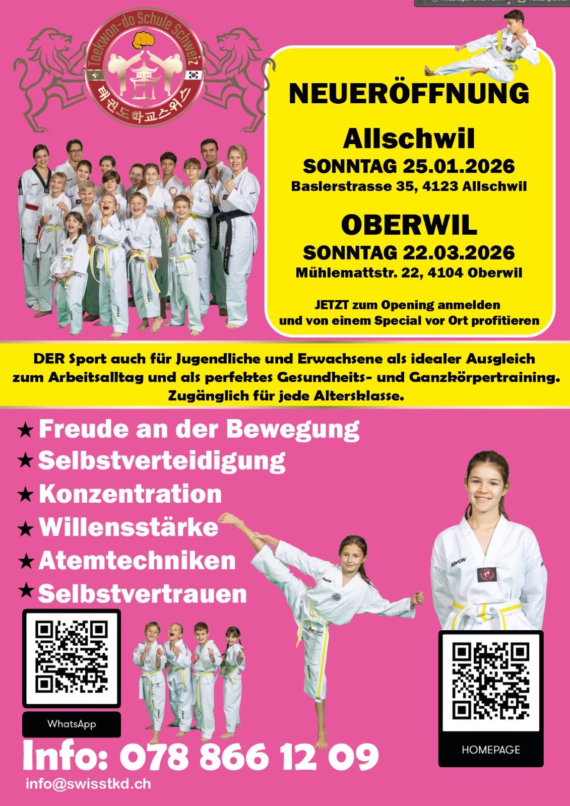 Taekwondo Schule Schweiz - International Swiss Taekwondo School Facebook ad: Jetzt zum Gratis Eröffnungstraining anmelden für Sonntag…