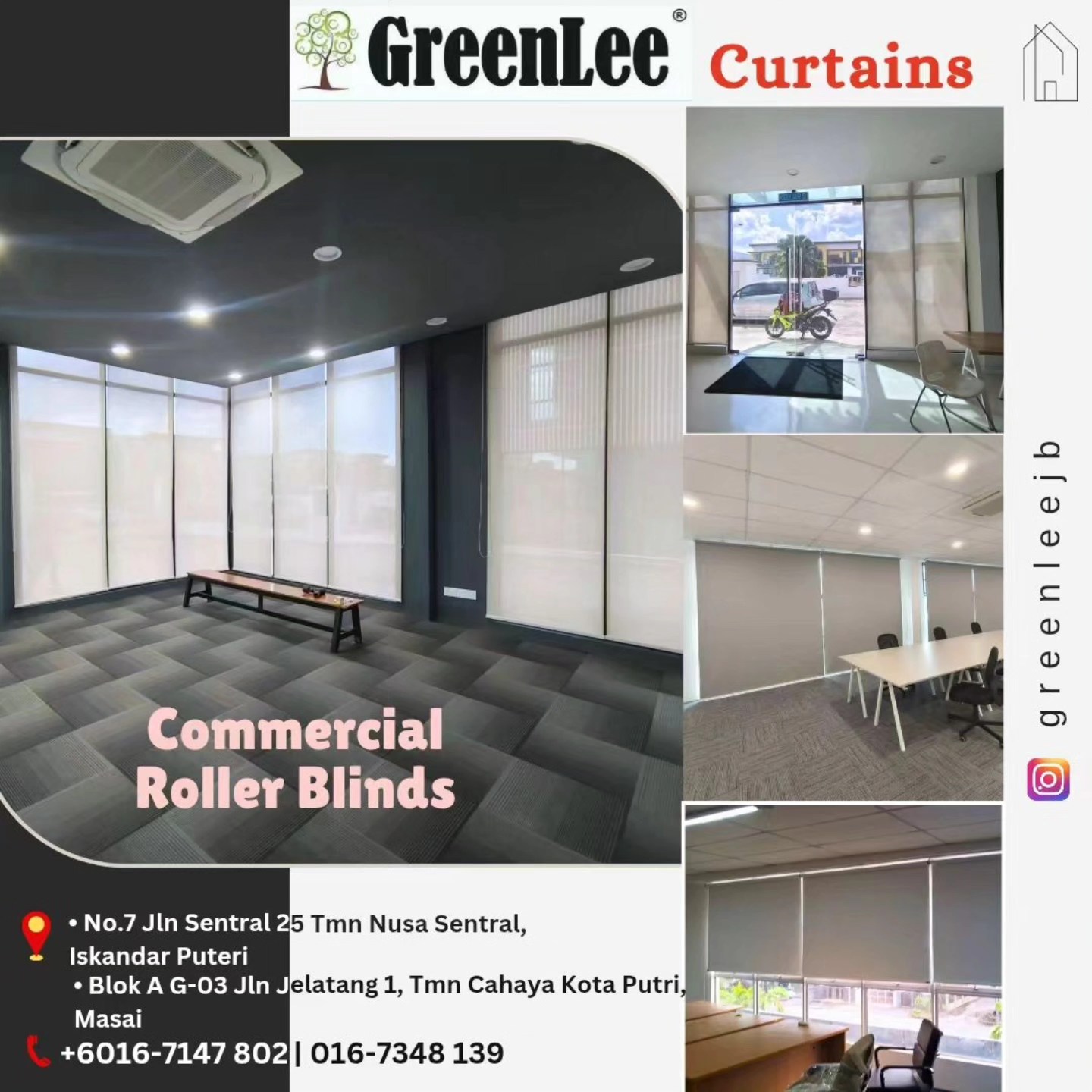 Greenlee Home Decor, Lee Curtain Design House Facebook ad: Direct Factory Sales.