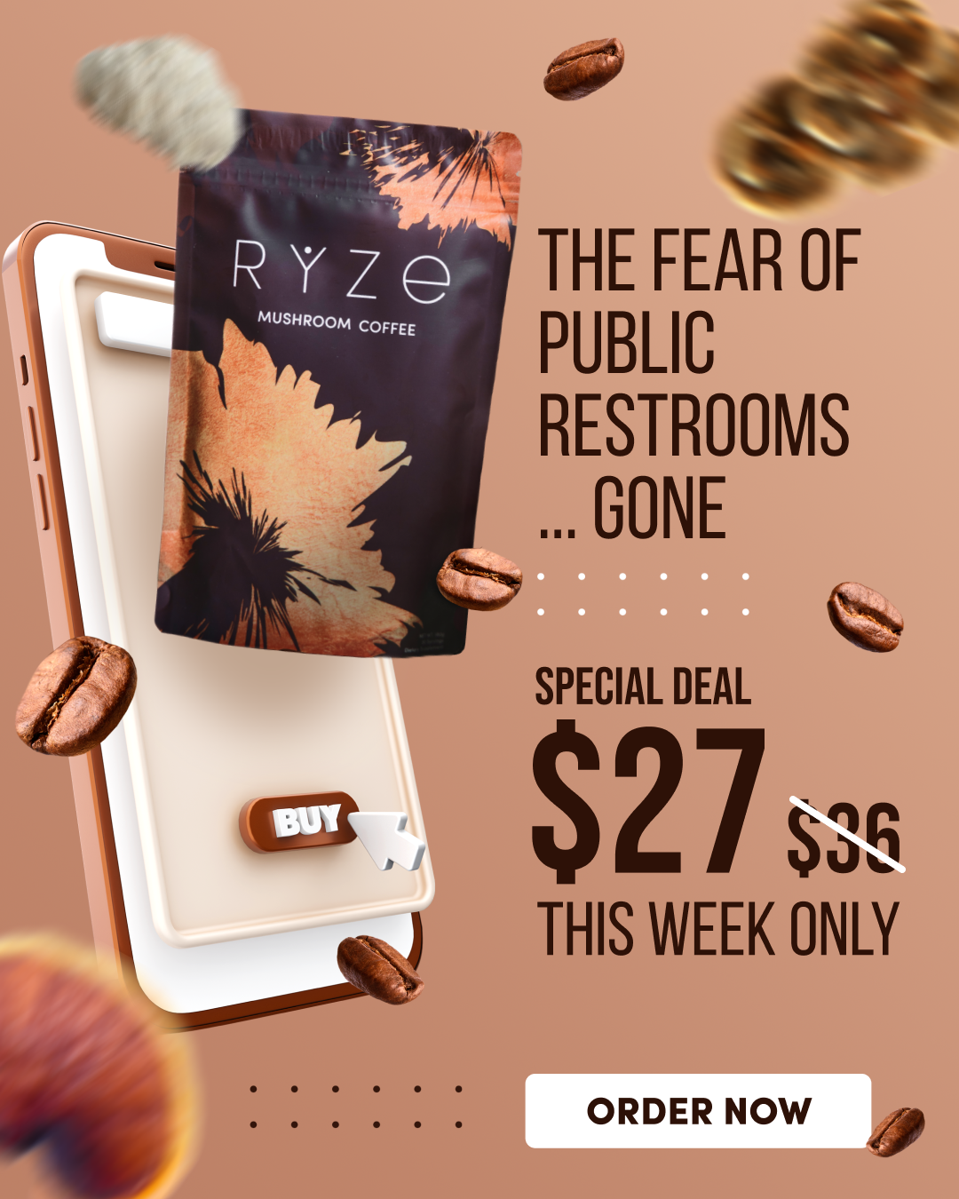 RYZE Superfoods Facebook ad