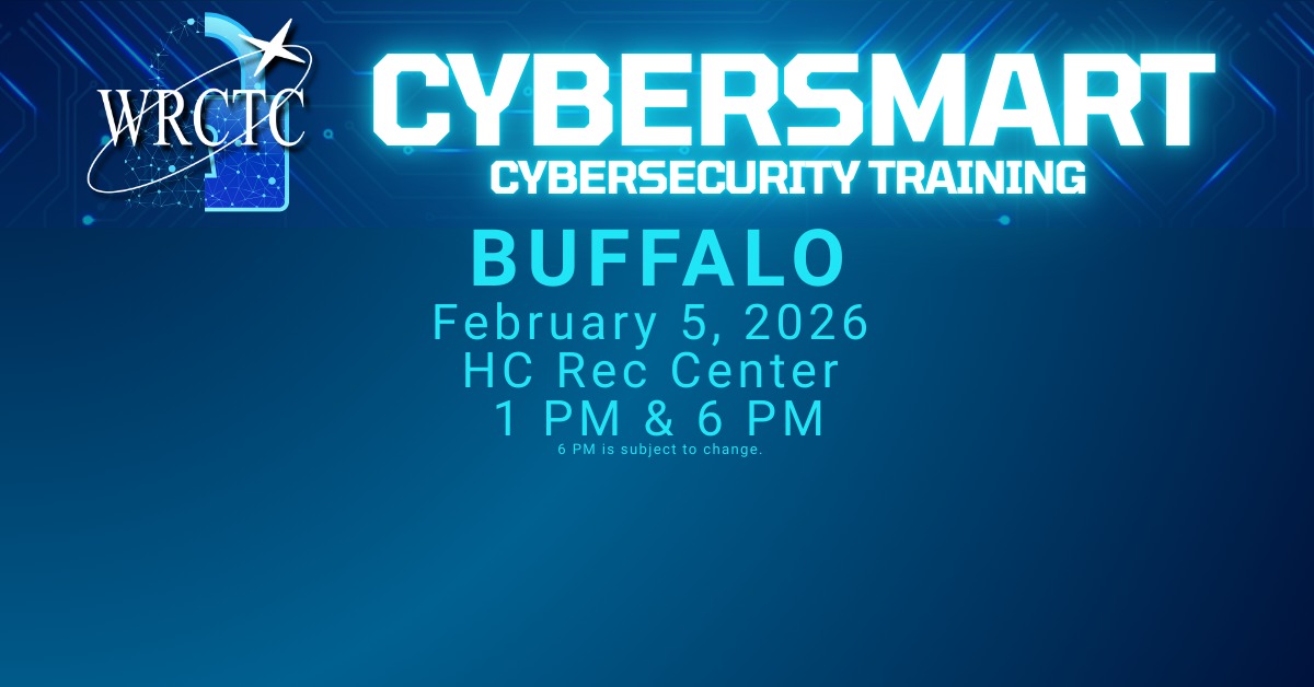 West River Cooperative Telephone Company Facebook ad: 1 PM & 6 PM - Buffalo CyberSmart Cybersecurity Training