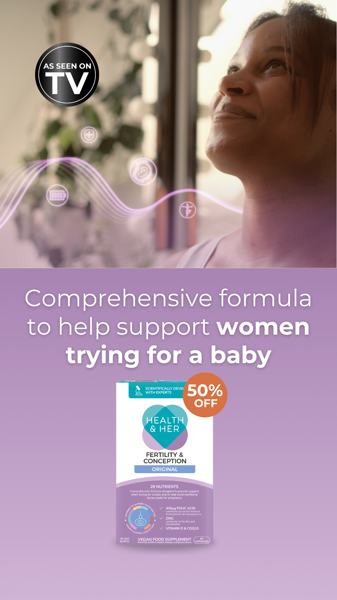 Health & Her Facebook ad