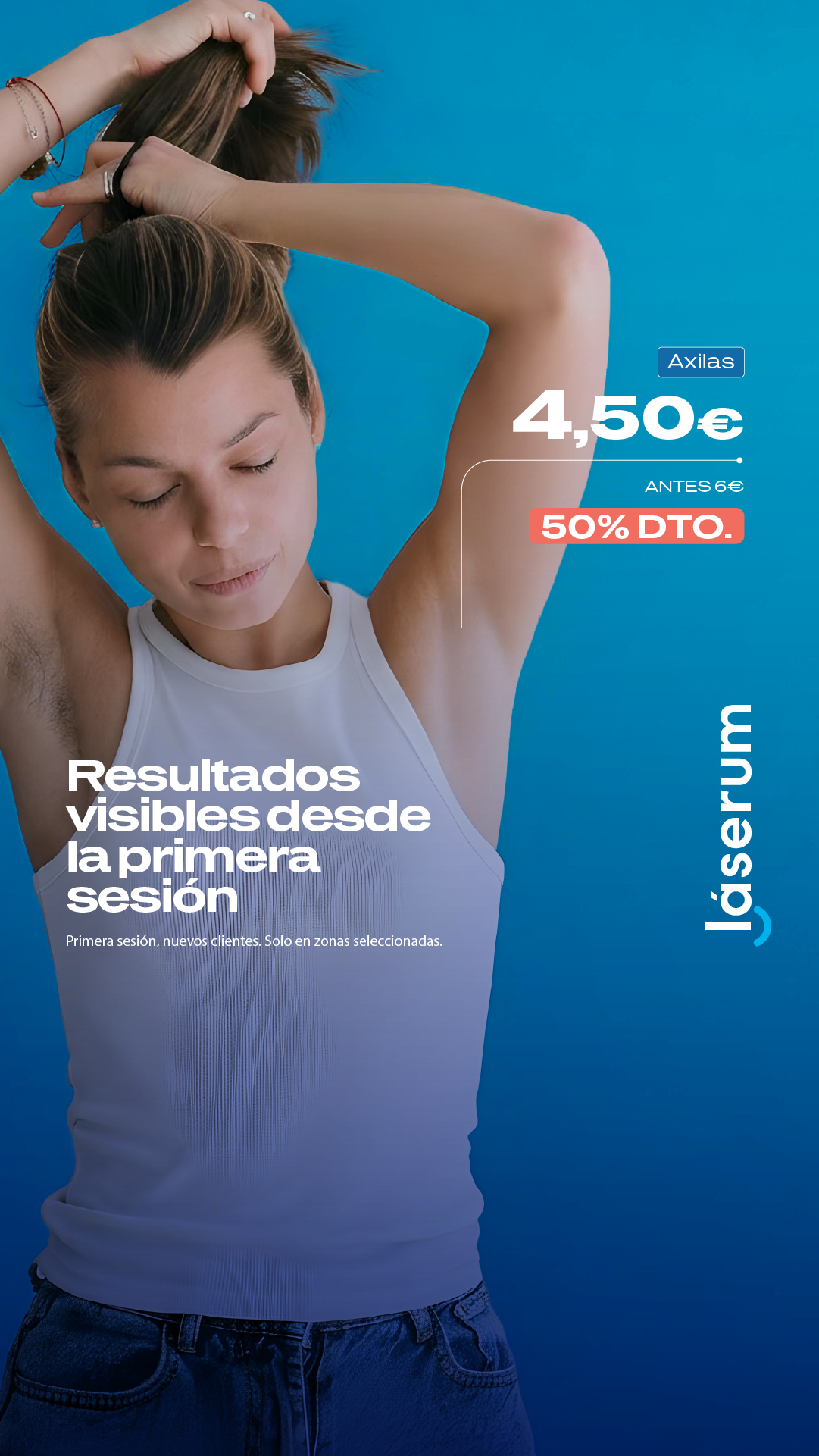 Láserum Facebook ad: Tu primera sesión al 50%