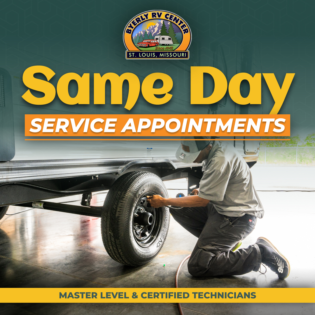 Byerly RV Facebook ad: Schedule Your RV Service Today!