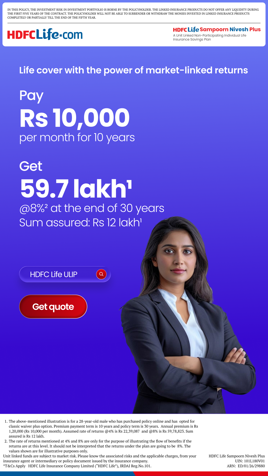 HDFC Life Facebook ad