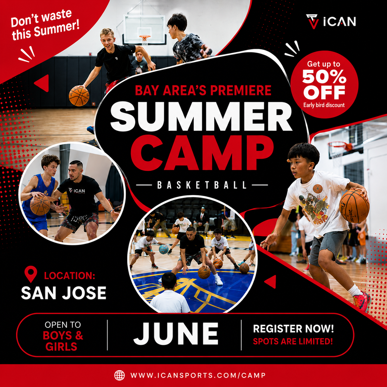 ICAN Basketball Academy Facebook ad